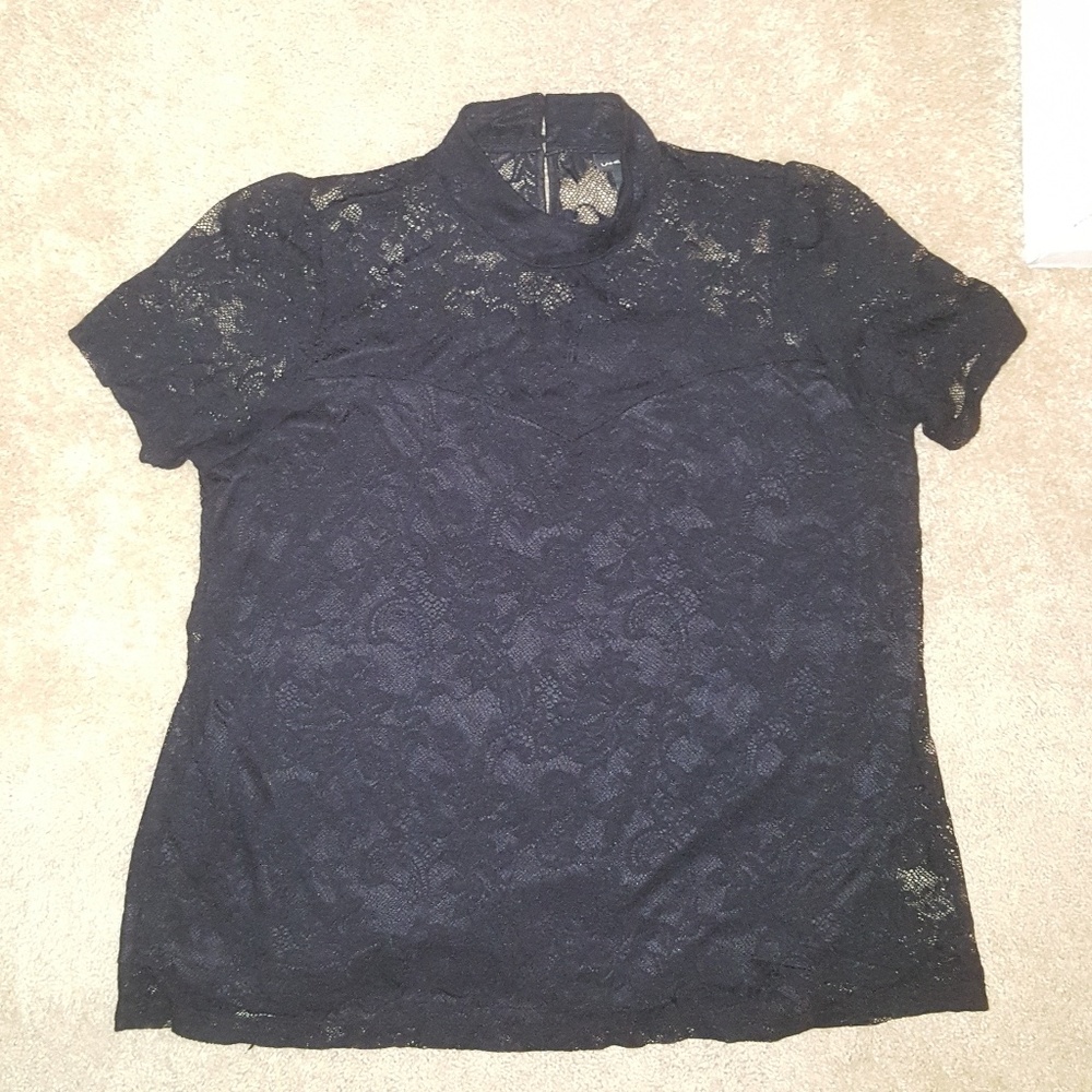 Lane Bryant lace mock neck shirt size 22/24